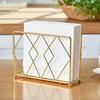 Metal Napkin Holder Tabletop Modern Napkin Dispenser Paper Napkin Holder Golden Upright Napkin Holder for Kitchen Countertops Dining Table Decor