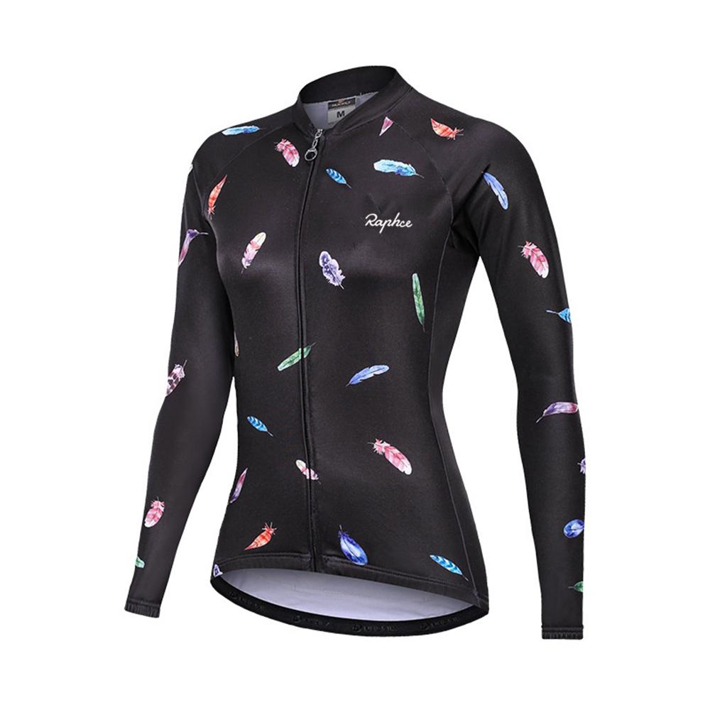 Raphce Женская веломайка с длинными рукавами, рубашки для женщин, одежда для велоспорта, дышащая веломайка для горного велосипеда с 3 карманами