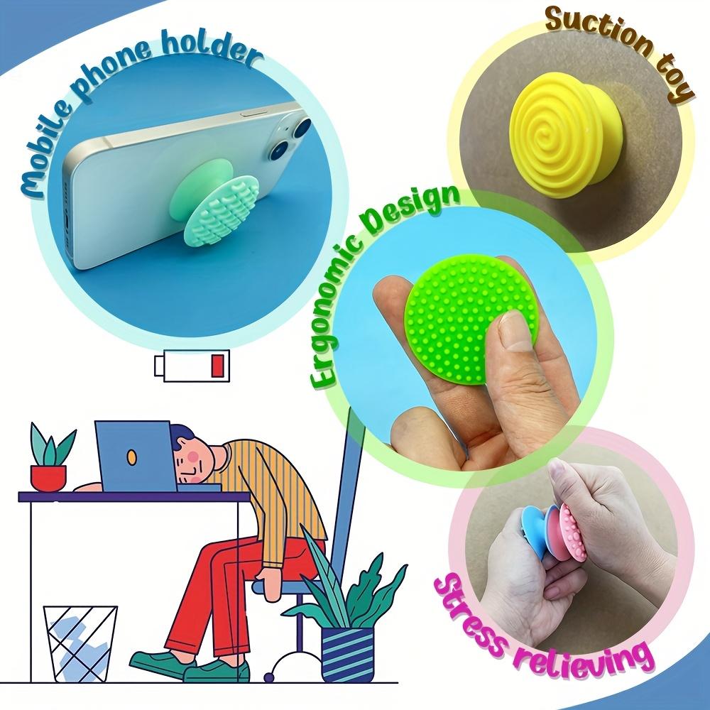 8pcs Silicone Touch Sensory Stone Toy Stress Relief Squeeze Toy