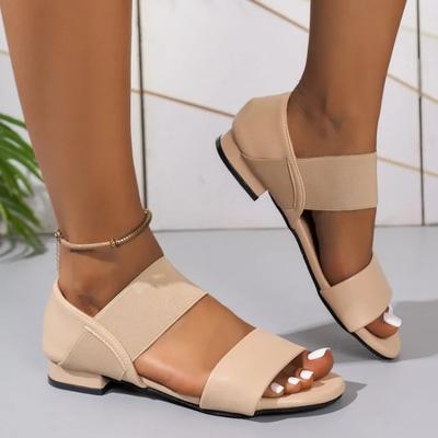 Женская модная тенденция, противоскользящая, износостойкая, удобная мягкая подошва с блокировкой цвета, прочная эластичная лента, подходит для использования в помещении и на открытом воздухе.