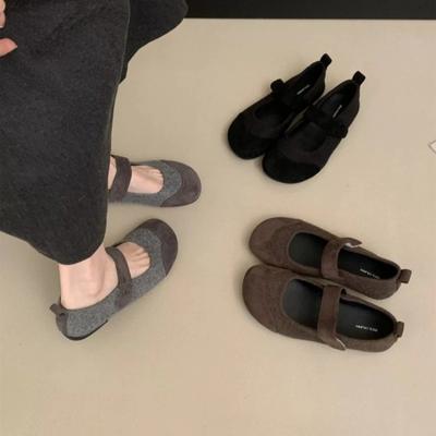 Модные женские туфли-балетки Мэри Джейн Новые из натуральной кожи с круглым носком Туфли Мэри Джейн на низком каблуке Плоские Неглубокие Балетные Слипоны Мягкие Женские