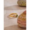 Yhpup Size 678 Fashion Chic Cubic Zirconia Thin Ring Gift Trending 316 Stainless Steel Korean Finger Jewelry Women PVD Plated