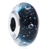 925 Sterling Silver Charm Shimmering Radiant Effervesence Heart Wavy Fancy Murano Glass Bead Fit Popular Bracelet Jewelry