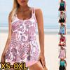 2024 New SummerNew Design Printing Monokini Women Two Piece Tankini Swimwear Sexy High Waist Beachwear Swimsuit Bathing Suit
