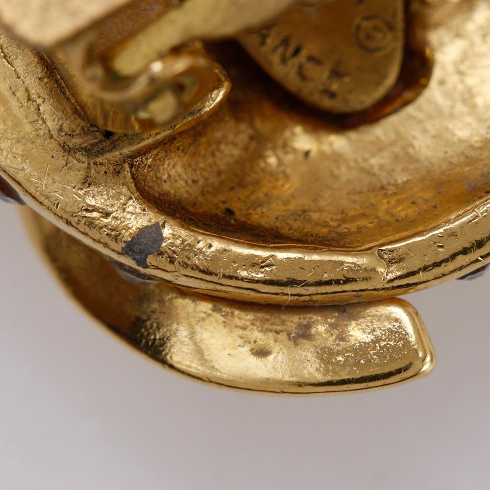 Chanel Серьга COCO Mark винтажная Позолоченное золото/Стразы 34,1 г Женская Б/У