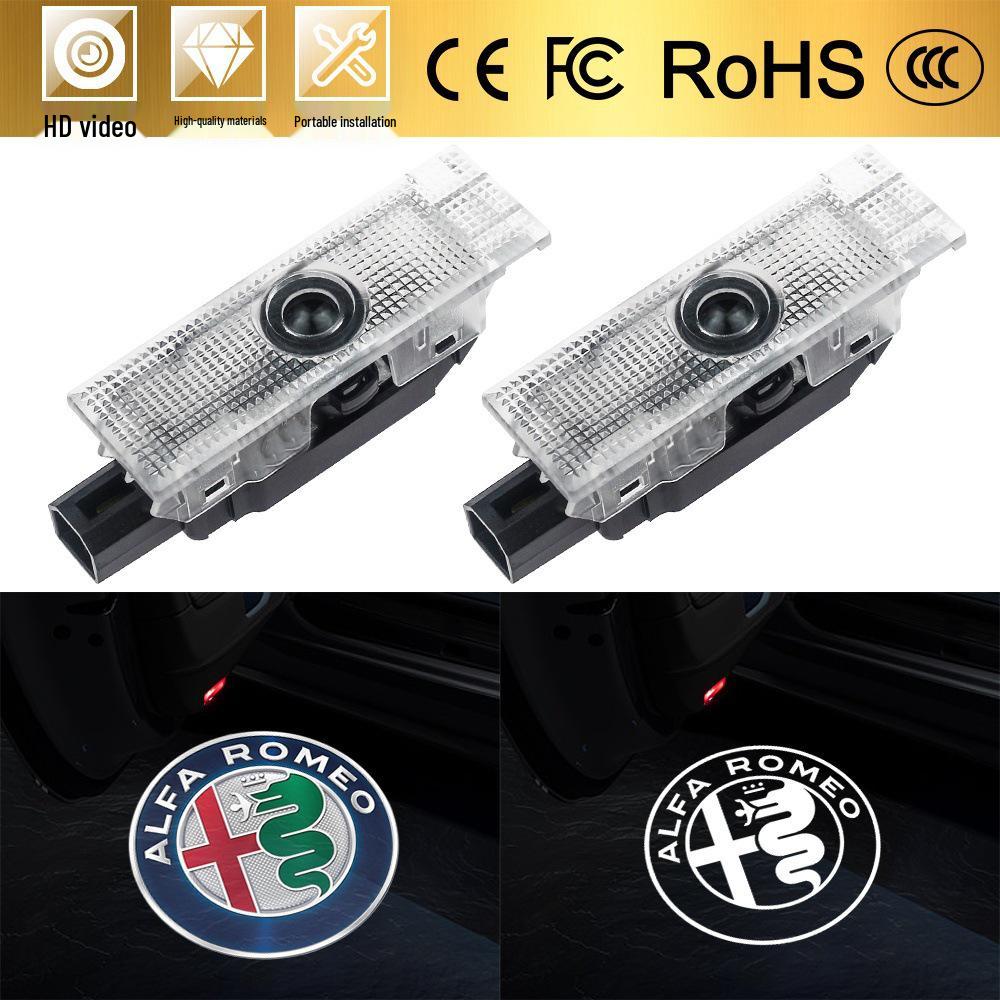 Добро пожаловать огни Alfa Romeo: Проекторы логотипа двери Giulia, Juliet, Stelvio