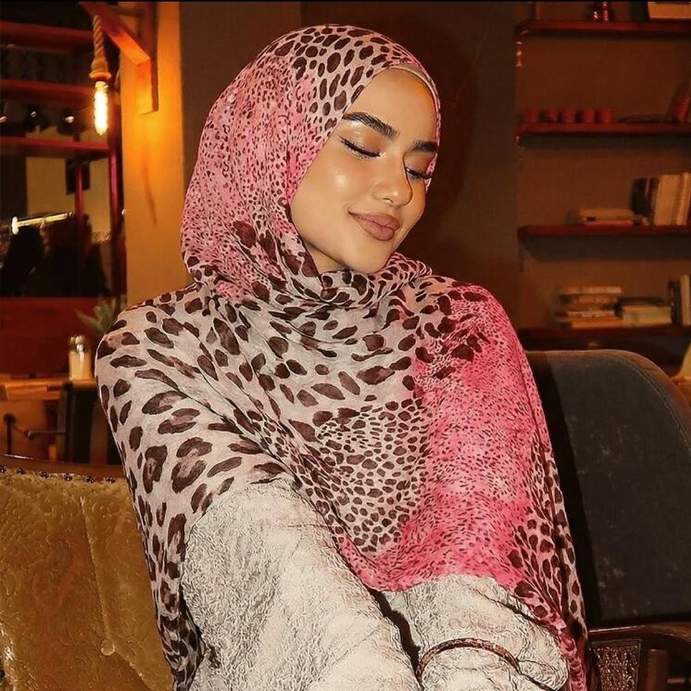 Bali Cotton Texture Women's Scarf Polka Dot Head Wrap Lightweight Print Scarf Head Decoration