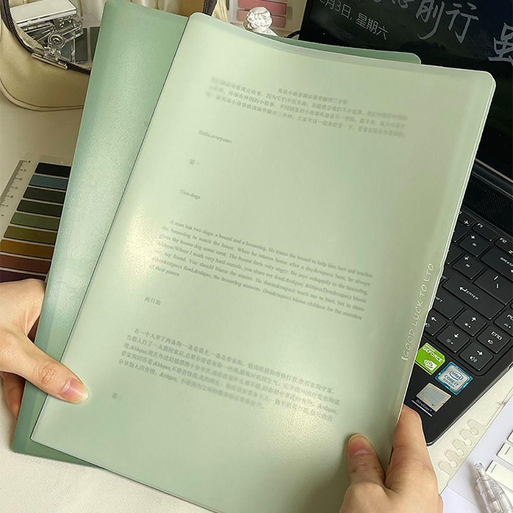 5PCS/Set Gradient Color A4 File Folder L-shaped Document Folder Creative Test Paper Clamp  Business