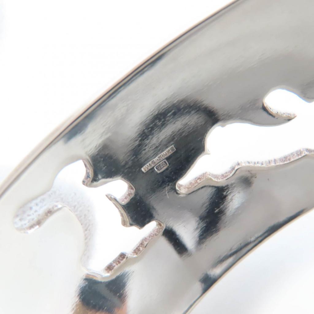 Great HERMES Bangle Rabbit motif accessory bracelet Silver 925 Women Used