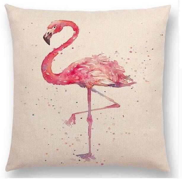 Exquisite Watercolor Lion Flowers Butterfly Lane Bird Wren Cushion Cover Ideal For Stylish Homes