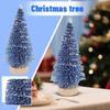 Christmas Tree, Blue Glitter Tree, Desktop Ornament, Small Christmas Tree