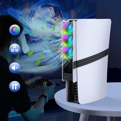 Для PS5 Pro/PS5 Slim Охлаждающий вентилятор Охлаждающие игровые аксессуары Тихие вентиляторы-охладители для Playstation 5 Pro/Slim Дисковая и цифровая версии
