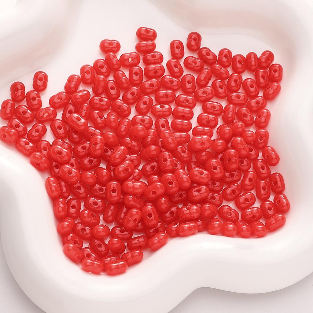 Бусины для браслетов ручной работы 8x5 мм Однотонные бусины Светлые арахисовые бусины Акриловые бусины из проса Бусины-россыпи Бусины Аксессуары для самостоятельного изготовления Струны Браслеты