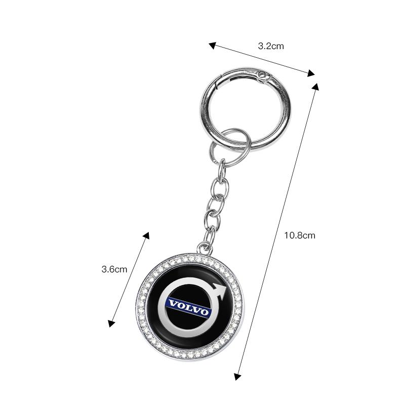 tkseq3 Car logo Key Chain Pendant Keyring Metal Keychain For Volvo ES90 EC40 EX40 EM90 XC90 V90 V60 XC60 V40 S80 S60 S90 C40 XC40 V70 X