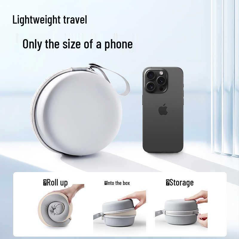 Дорожная подушка из пены с памятью U-образной формы с компактным хранением и поддержкой шеи с двумя выступами