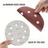50Pcs 180mm/7inch 8 Hole Sandpaper Hook Grinding Wheel for Electric Wallboard Sander Polishers 60/80/120/240/320 Grain Size