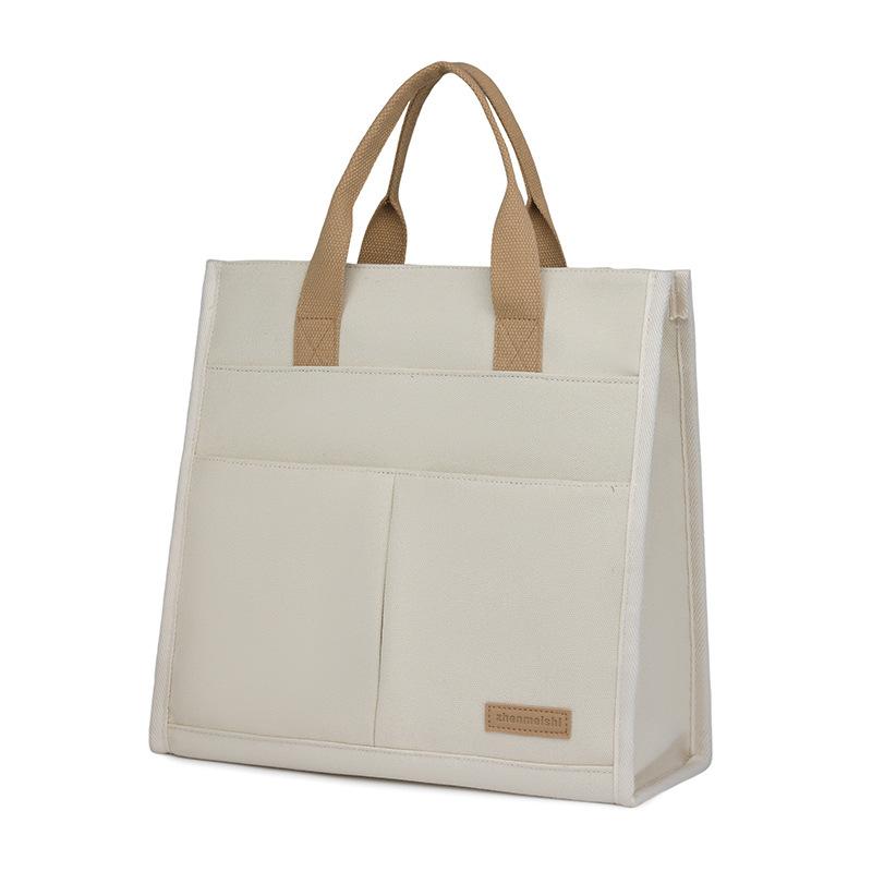 Women's Handbag Lightweight Multi-Compartment Canvas Bag Travel Commuter Computer Bag