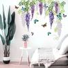Butterfly Flower Wall Stickers Art Decal Mural Wall Background DIY Decor Home Decoration Wall Background Decor Sticker