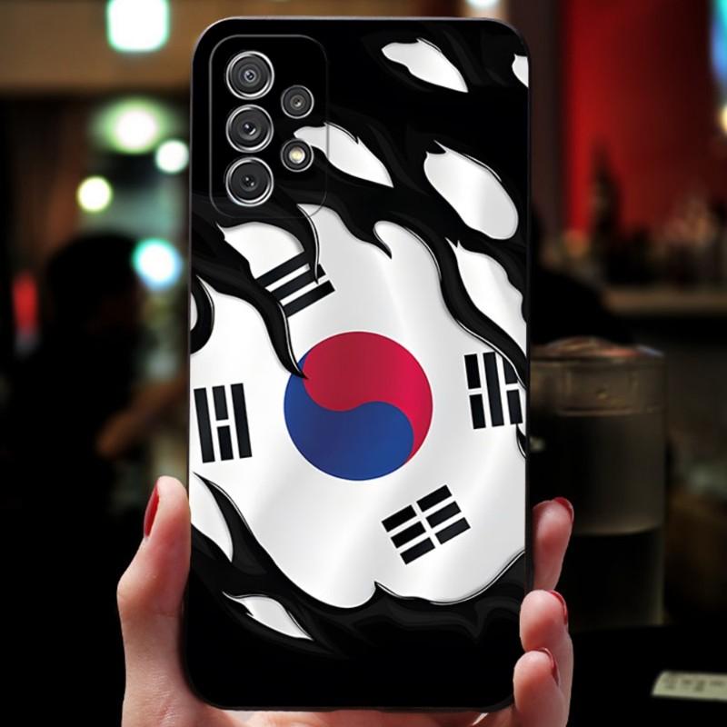 Чехол для телефона с корейским национальным флагом для Samsung Galaxy S20 S21 S22 S30 S7 S10 S8 S9 S6 Pro Plus Edge Ultra Fe, противоударный чехол