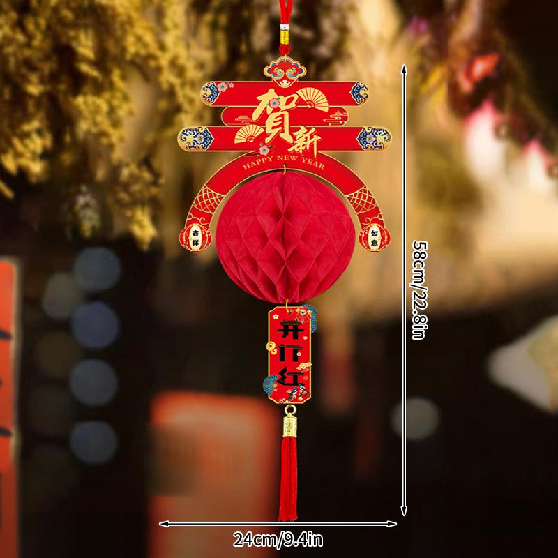 Украшения в виде фонарика на год змеи, креативный красный бумажный фонарь, подвеска, китайская новогодняя атмосфера, домашний декор, украшение для новогодней вечеринки