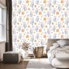 Wallpaper Owls flowers leaves for living room and bedroom 50x1000