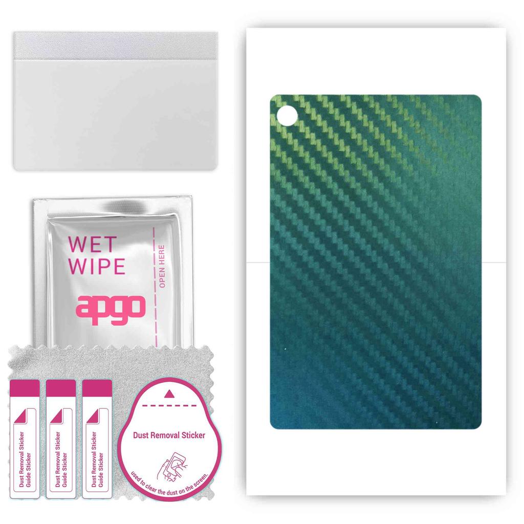 apgo Protective Skin Sticker for the back compatible with Teclast T40 Pro, Wrap Film, Foil, Vinyl - Pattern Carbon Chameleon CAKA1