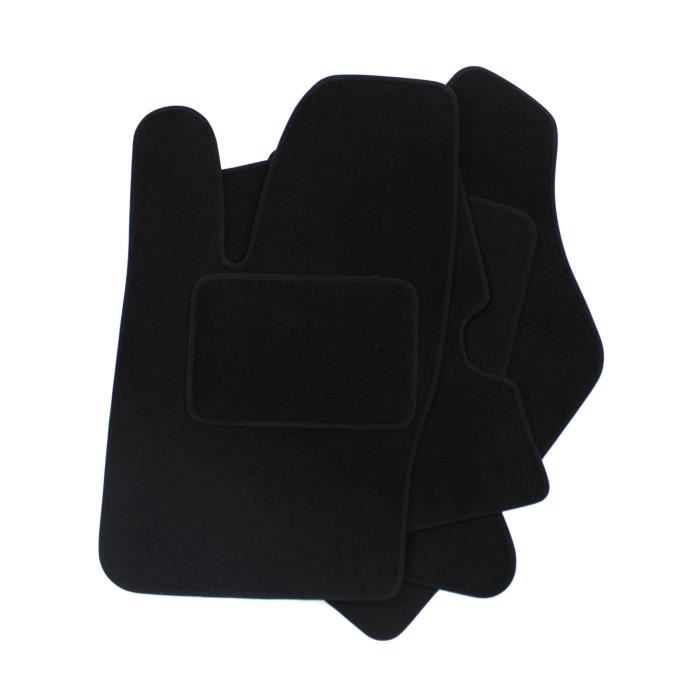 Tapis De Sol - Fiat - Cinquecento - Velours Noir - Sur Mesure - Antidérapant