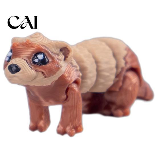 Cartoon Animal Figures 3D Printed Articulated Figurine, Flexible Ornament for Desk Decoration & Creative Party Favors Stress Relief, Plastic