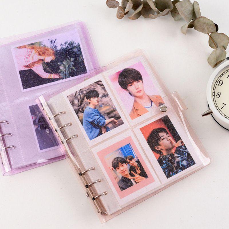Transparent Sparkling Large Capacity 6hole Album With Pp Cover For Gift Giving And Collecting
