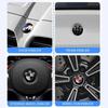 LRIMO1 7pcs Front Hood Emblem Car 50th Anniversary Logo 82mm+Rear Badge 74mm+Wheel Hub Cap 68mm Decoration Cover Styling for BMW M