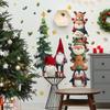 Christmas Character Stack Wall Sticker for Home Kids Rooms Entryways Holiday Party Venues Removable Vinyl Cute Festive Design
