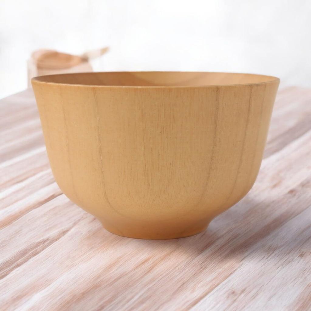Деревянная современная миска для мисо-супа Haban Natural x Текущая модель J-kitchens 11,5 см 6,6 см