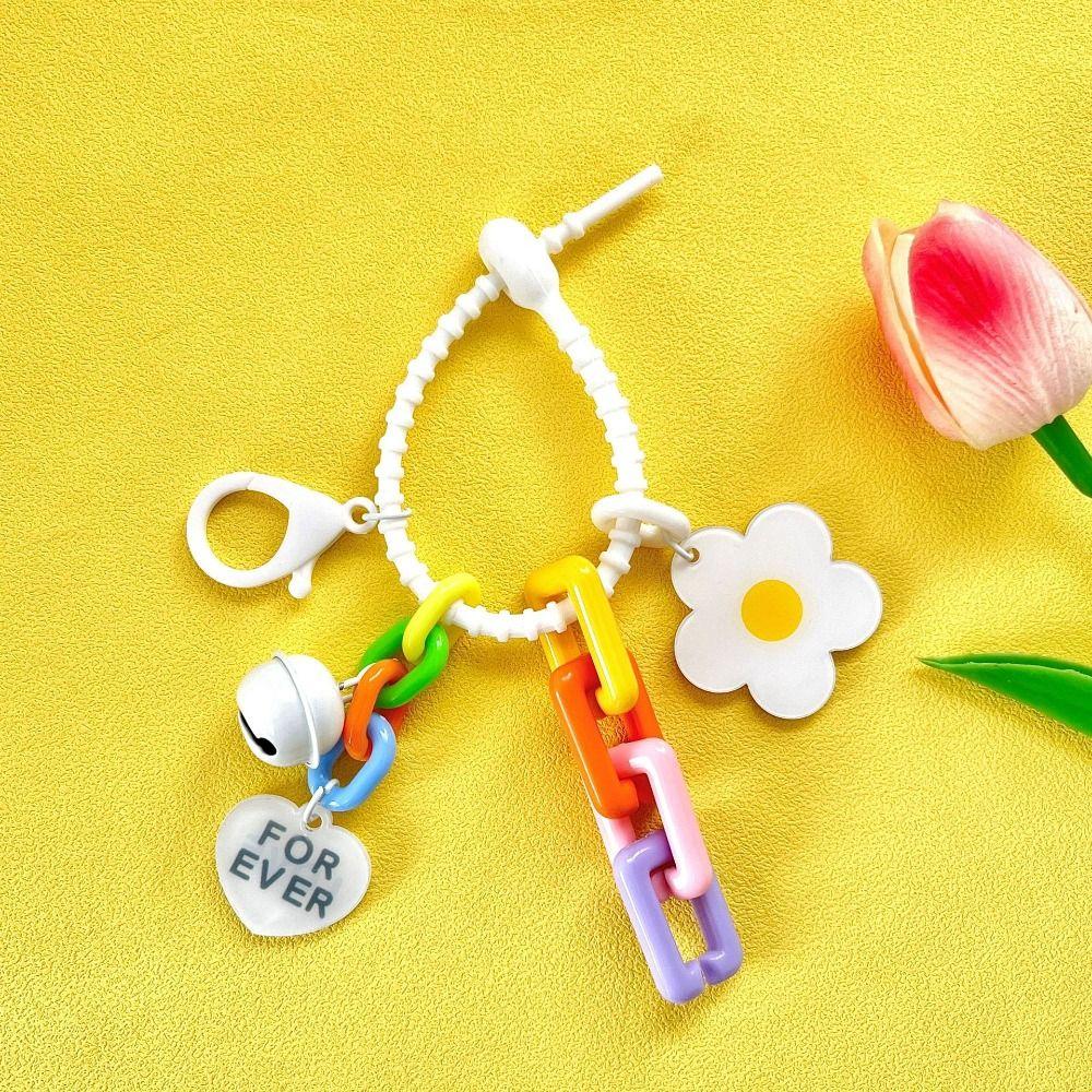 DIY Акриловый Цветочный Сердечный Подвес Конфетный Цвет Подвеска-Украшение Сумки Брелок для Ключей Автомобиля Аксессуары для Сумок