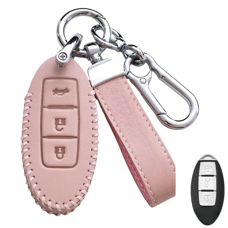 Кожаный чехол для автомобильного ключа Oli для Nissan Qashqai X-Trail T32 T31 Juke J10 J11 Kicks Tiida Pathfinder Note для Infiniti