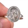 Natural Black Rutile Gemstone 925 Solid Sterling Silver Jewelry Ring Size 9 D4N68