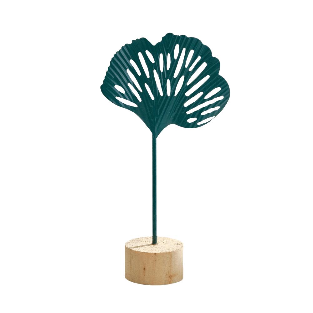 Gold Green Ginkgo Leaf Ornament Hollow Out Leaves Tabletop Decoration Home Decoration