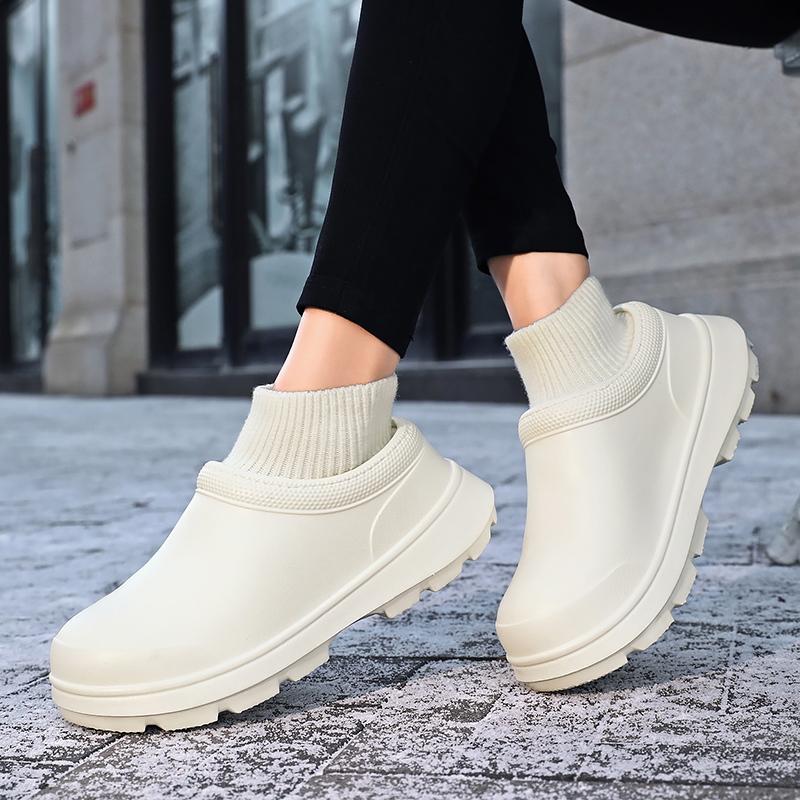 Winter Cotton Slippers Non-Slip Thick Sole Cotton Shoes Home Slippers EVA Slippers for Men Indoor Women's Casual Flat Shoes Cotton Slippers