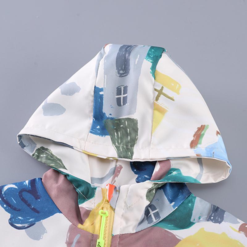 0-5 лет Комплект с длинными рукавами для мальчиков Детская куртка с граффити Повседневная Джинсовые брюки Комплект из двух предметов Детская одежда для мальчиков