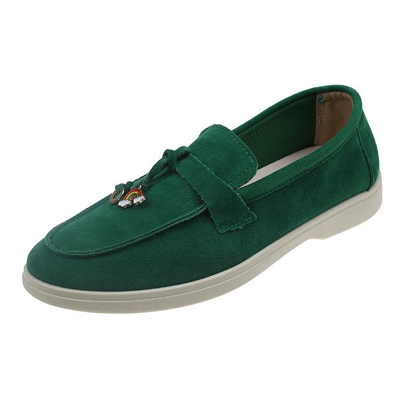 Весенние лоферы женские туфли на плоской подошве ретро замшевые кожаные с кисточками металлические слипоны ленивые туфли мюли туфли для вождения повседневные мокасины