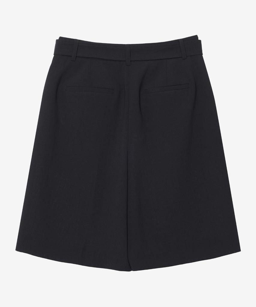 MIND BRIDGE WOMEN [W] Belted Single-Pleat Knee-Length Shorts - 2 Colors