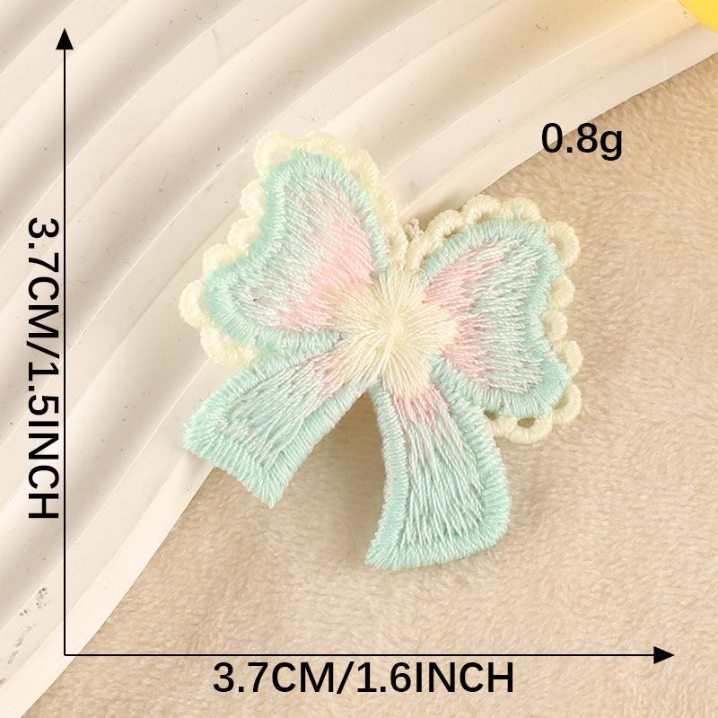 Вышивка Этикетка Бант Сделай сам Аксессуары для ручного аккаунта Аксессуары Нашивка Тканевая наклейка Брошь Ювелирные изделия Аксессуары для волос Аксессуары Наклейка с вышивкой