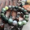 Натуральный камень, индийский агат, браслет из бисера, 8 мм/10 мм/12 мм, этнический браслет с ветром, ювелирные изделия