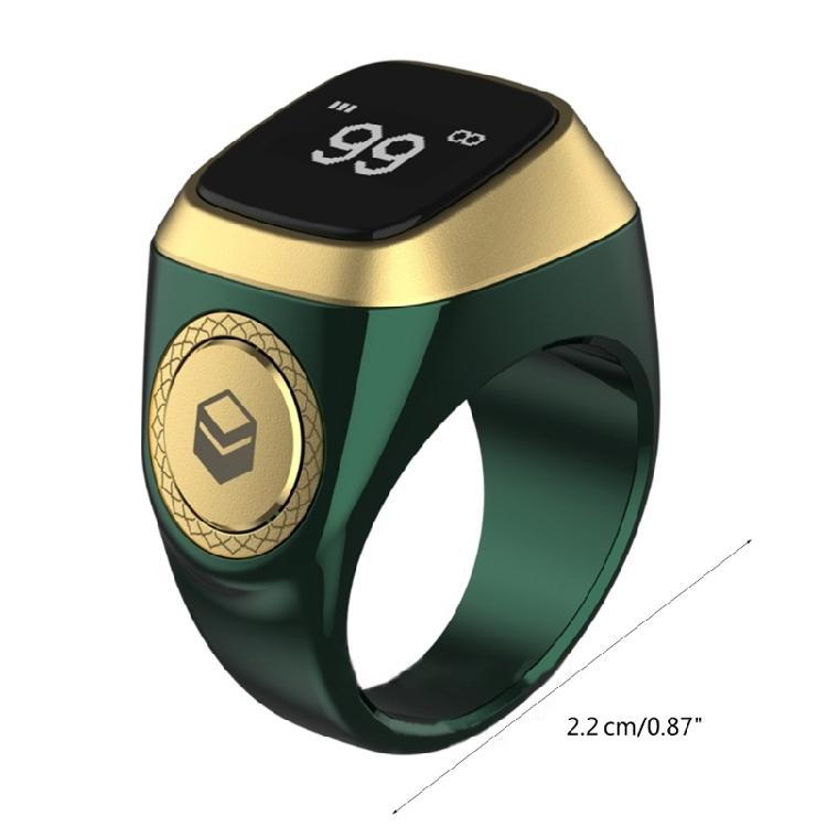 22-мм кольца-счетчики тасбих для мусульман, совместимые с Bluetooth, цифровые кольца-счетчики 4 времени молитвы