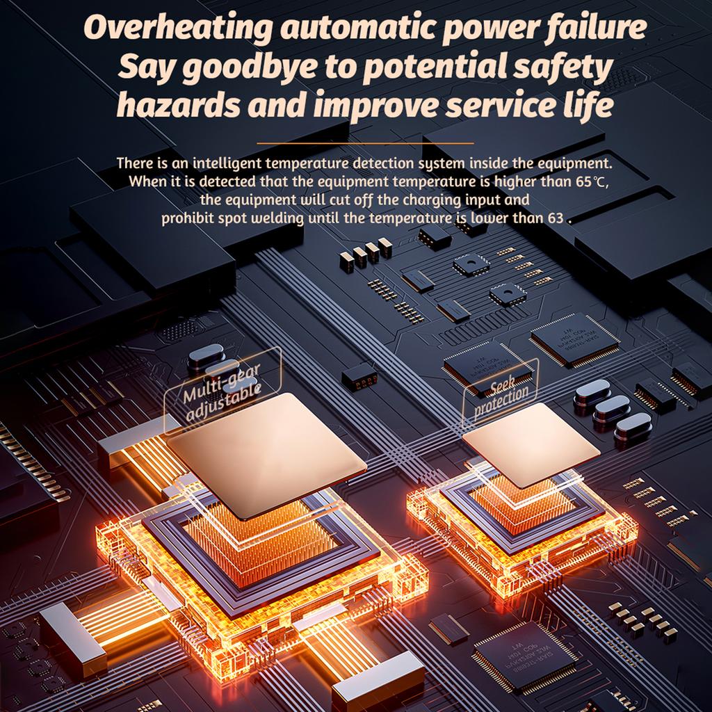 Battery Spot Welder with 11 Gear Adjustable Spot Welder Automatic and Manual Modes Detachable