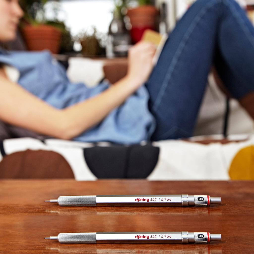 Rotring Механический карандаш 600, матовый красный, 0,5 мм - Премиальный немецкий чертежный карандаш, пишущий инструмент профессионального качества