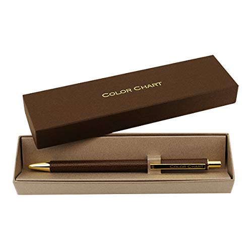 Color Chart Leather-Wrapped Ballpoint Pen (Vintage Barrel)