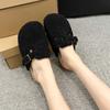 Soft Footbed Teddy Fur Mule Clogs for Woman Winter Warm Plush Slide Sandals Ladies Brand Design Fluffy Shoes