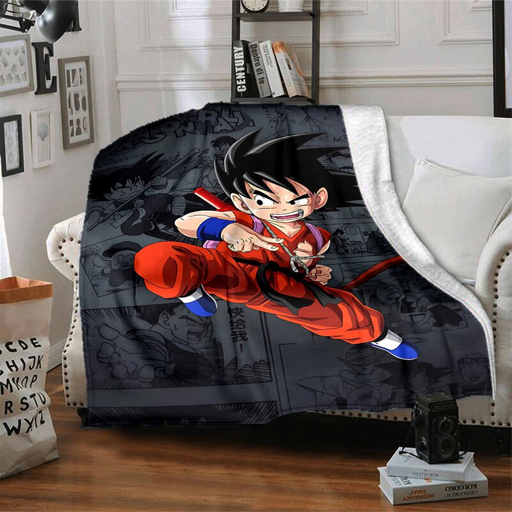 1PC Dragon Ball Z, Goku Blanket Soft Warm All Season Throw for Sofa, Bed, Car, Office Vibrant Colorful Design, Durable & Cozy Gift