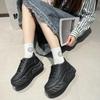 Fashion Four Seasons 2024 New Thick Bottom Muffin Bottom Female Board Shoes Fashion Student Sports Casual Shoes All Round Head