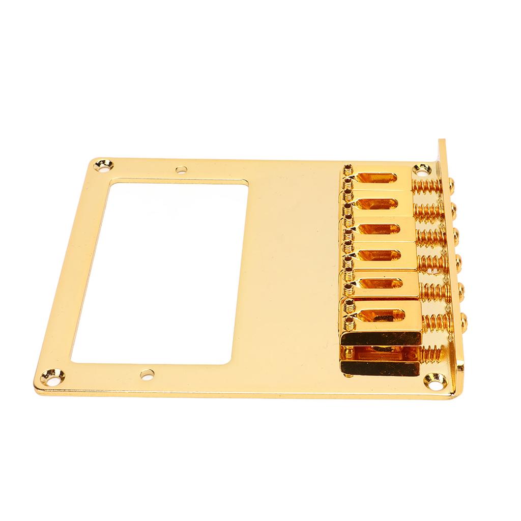 Guitar Bridge Metal Adjustable 6 String Bridge Accommodate Humbucking Pickups Gold